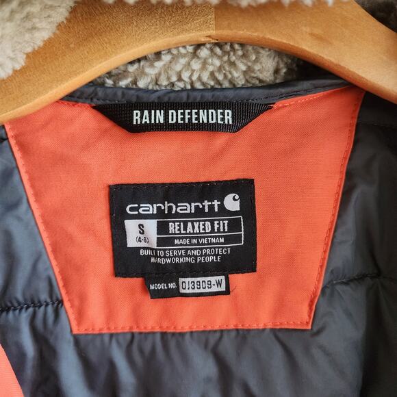 Carhartt Women’s Utility Midweight Insulated Jacket Orange Earthen Clay OJ3909-W - Picture 8 of 12
